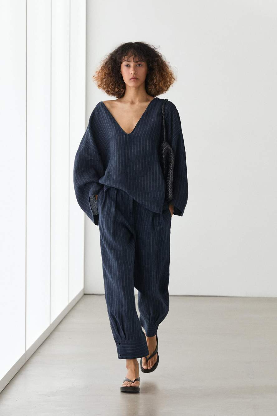 Striped linen sarouel trousers — Product image 13 of 19