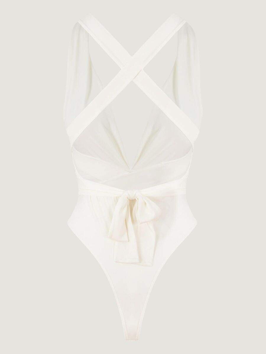 Derin Dekolteli İkonik Body - Ekru — Product image 3 of 3