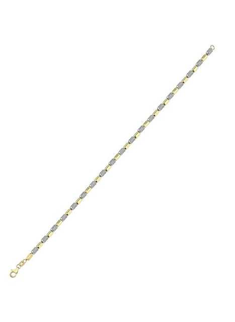 Row Stone Capsule 14K Gold Bracelet