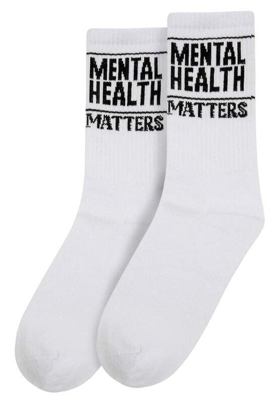 Unisex Vegan White Socks - Mental Health Matters Design — Product image 1 of 5