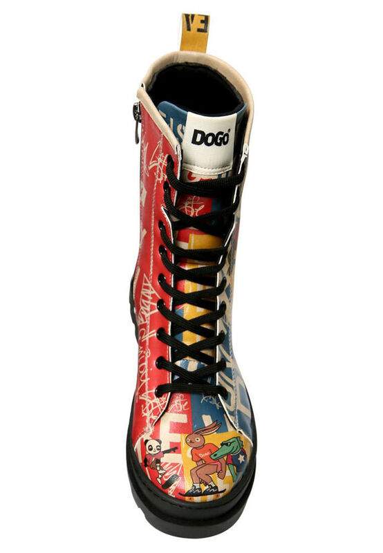 Women Vegan Leather Multicolor Zipper Long Boots - Skaters Design — Product image 6 of 9