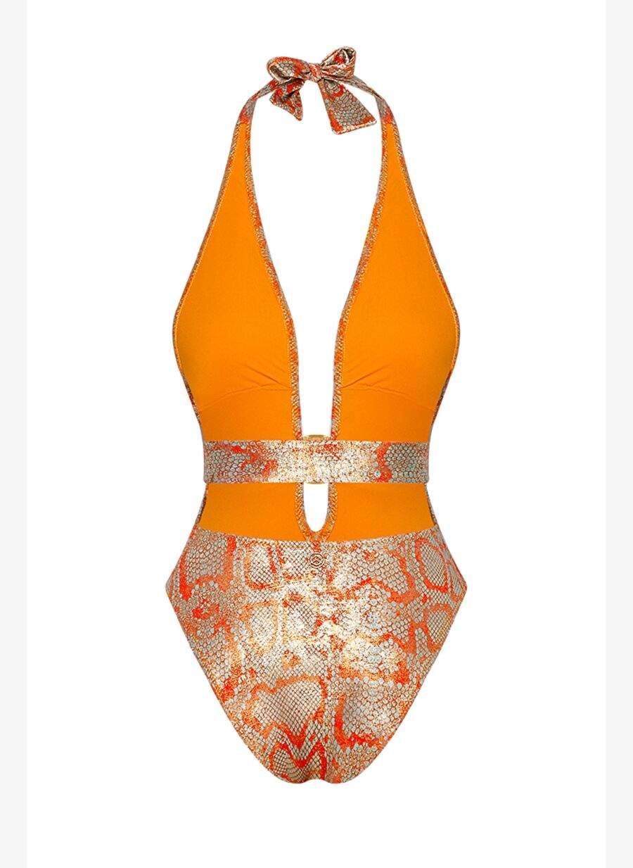 MIRAGE LUMINOUS ORANGE AKSESUARLI V YAKA MAYO — Product image 5 of 5
