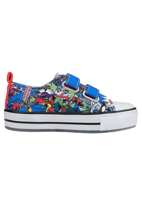 Unisex Kids Vegan Blue Light-Up Velcro Sneakers - Warner Bros Dc Villains Design — Product image 3 of 9