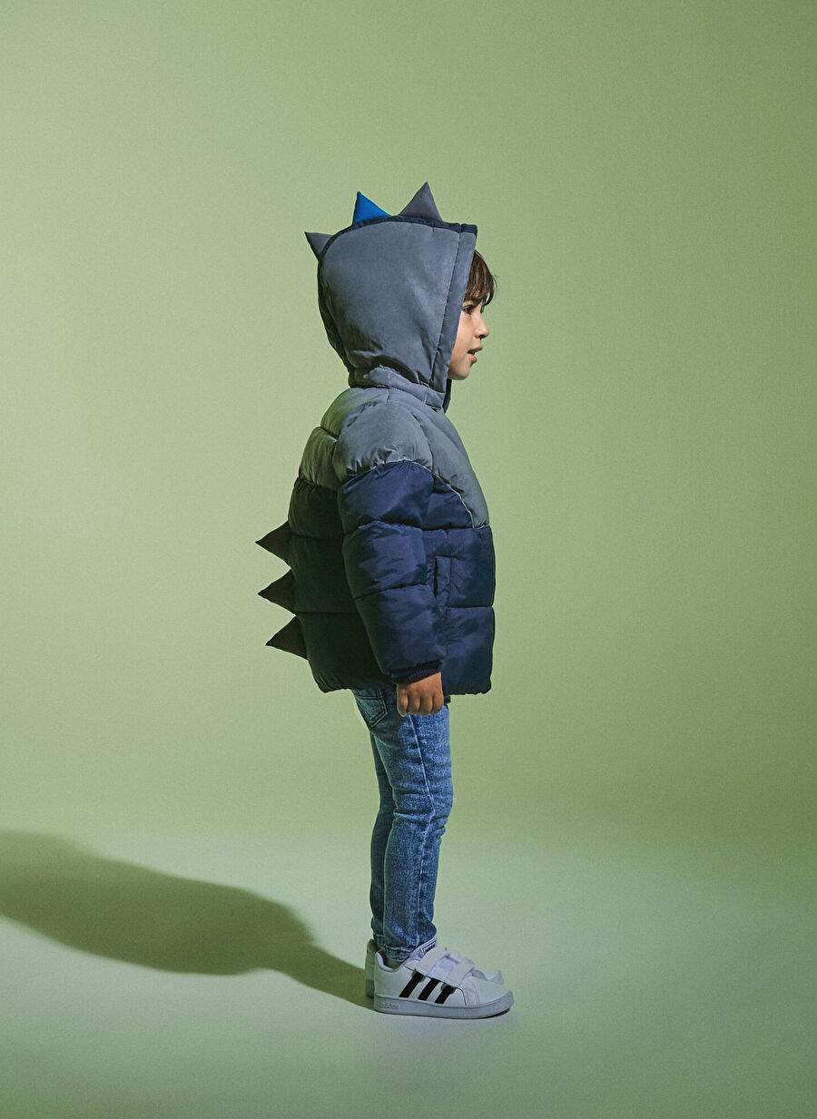 Name İt Lacivert Erkek Çocuk Kapüşonlu Uzun Kollu Mont NMMMORTEN PUFFER JACKET REFLECTIVE — صورة المنتج 3 من 6