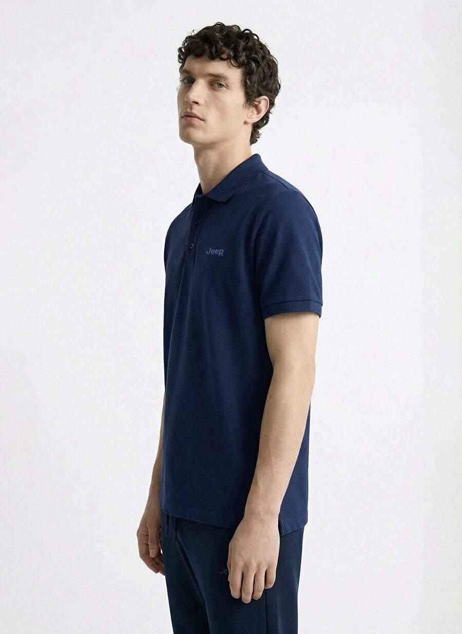Blue Men's 100 Cotton Basic Polo T Shirt J4sm Tst7234 — Product image 3 of 7