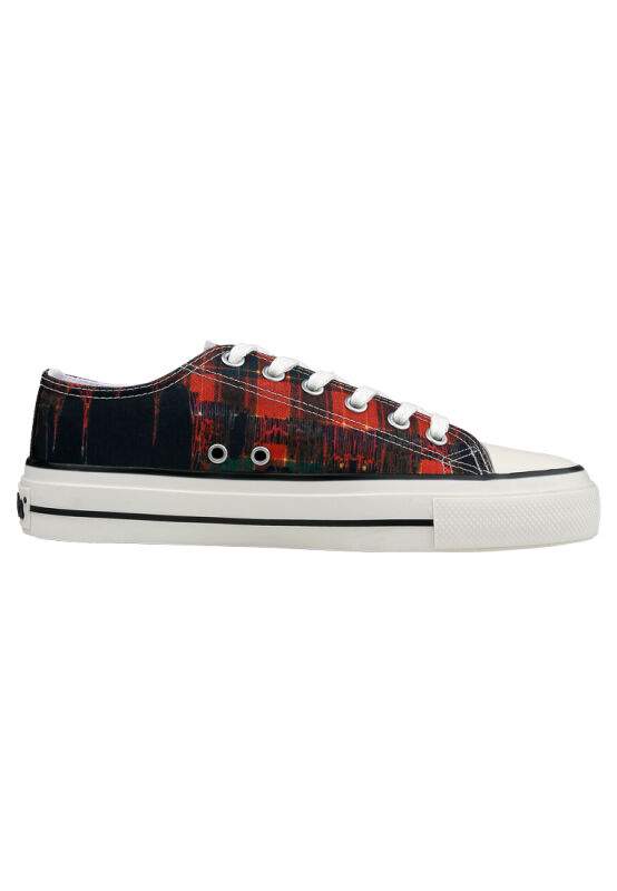 Men Vegan Black Sneakers - Japanese Skull Design — Product image 4 of 9