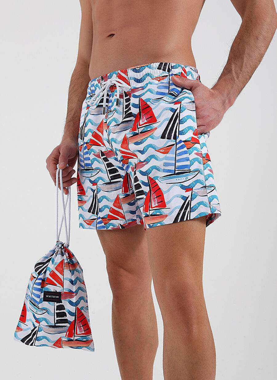 Whitefin Multicolor Men's Shorts Swimsuit WHITE YATCHING — Product image 3 of 6
