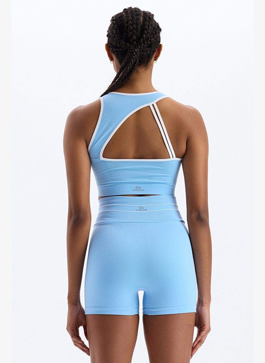 Cizgi Detayl Biyeli Sporcu Sutyeni Soft Mavi — Product image 12 of 30