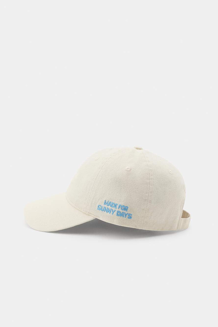 TWILL CAP WITH EMBROIDERED SLOGAN — Product image 6 of 7