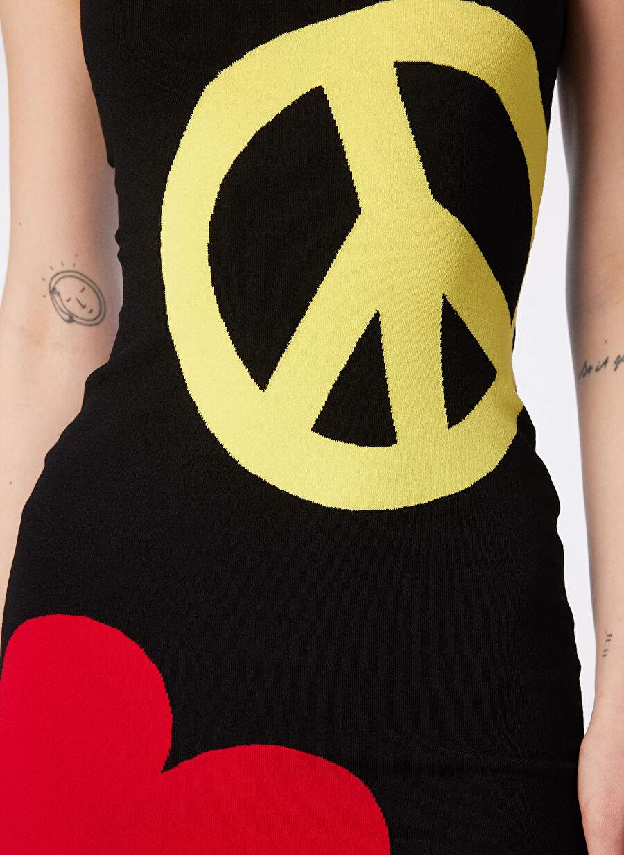 Moschino Jeans Round Collar Baskl Black Ksa Kadn Dress 241k1j0482 — Product image 6 of 9