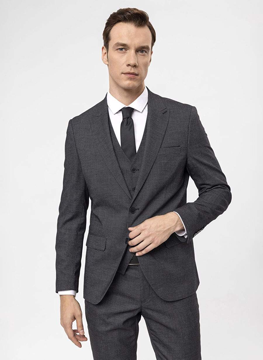 Slim Fit Black Men's Suit TK1020000270 — Product image 4 of 10
