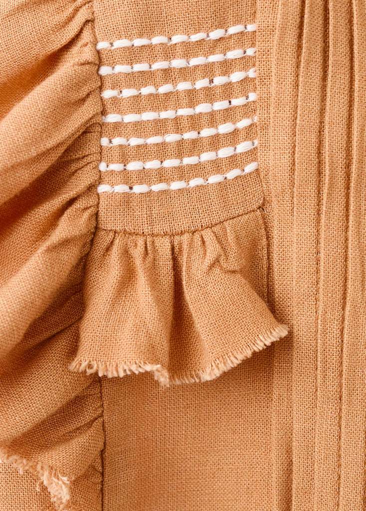 Linen blouse with frayed details — Product image 6 of 6