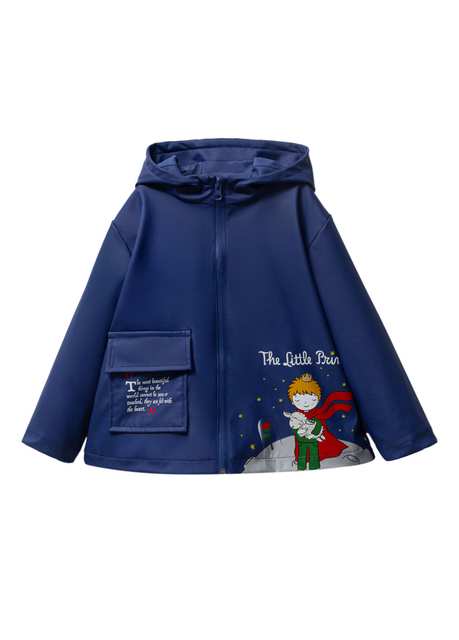 Little Prince Printed Rubber Waterproof Cotton Lining Boy Raincoat