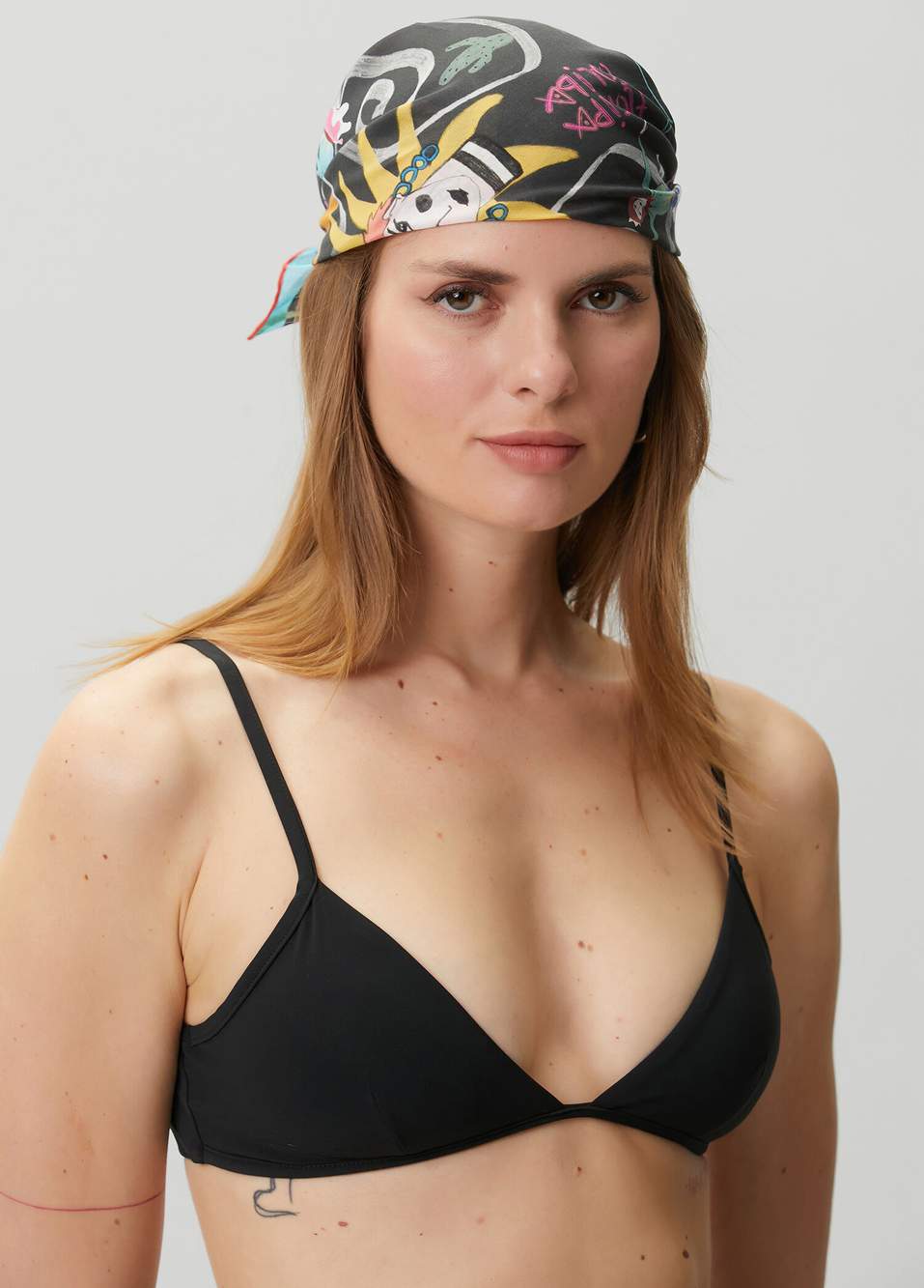Alexa Patterned Black Women's Scarf Bandana — Product image 3 of 4