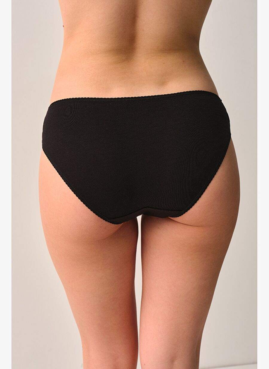 Mila Siyah Normal Bel 6'lı Paket Pamuklu Külot — Product image 6 of 8