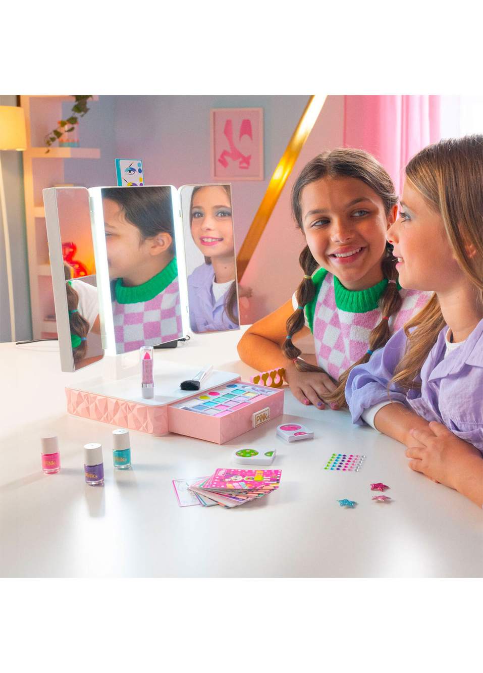 Pink It Smart Vanity Işıklı Sesli Kız Çocuk Makyaj Seti — صورة المنتج 3 من 7