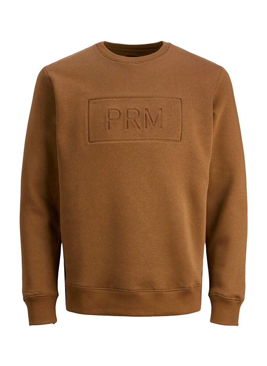 Jack & Jones Bisiklet Yaka Kahve Erkek Sweatshırt 12241106_JPRBLABLAKE SWEAT CREW NEC — صورة المنتج 4 من 7