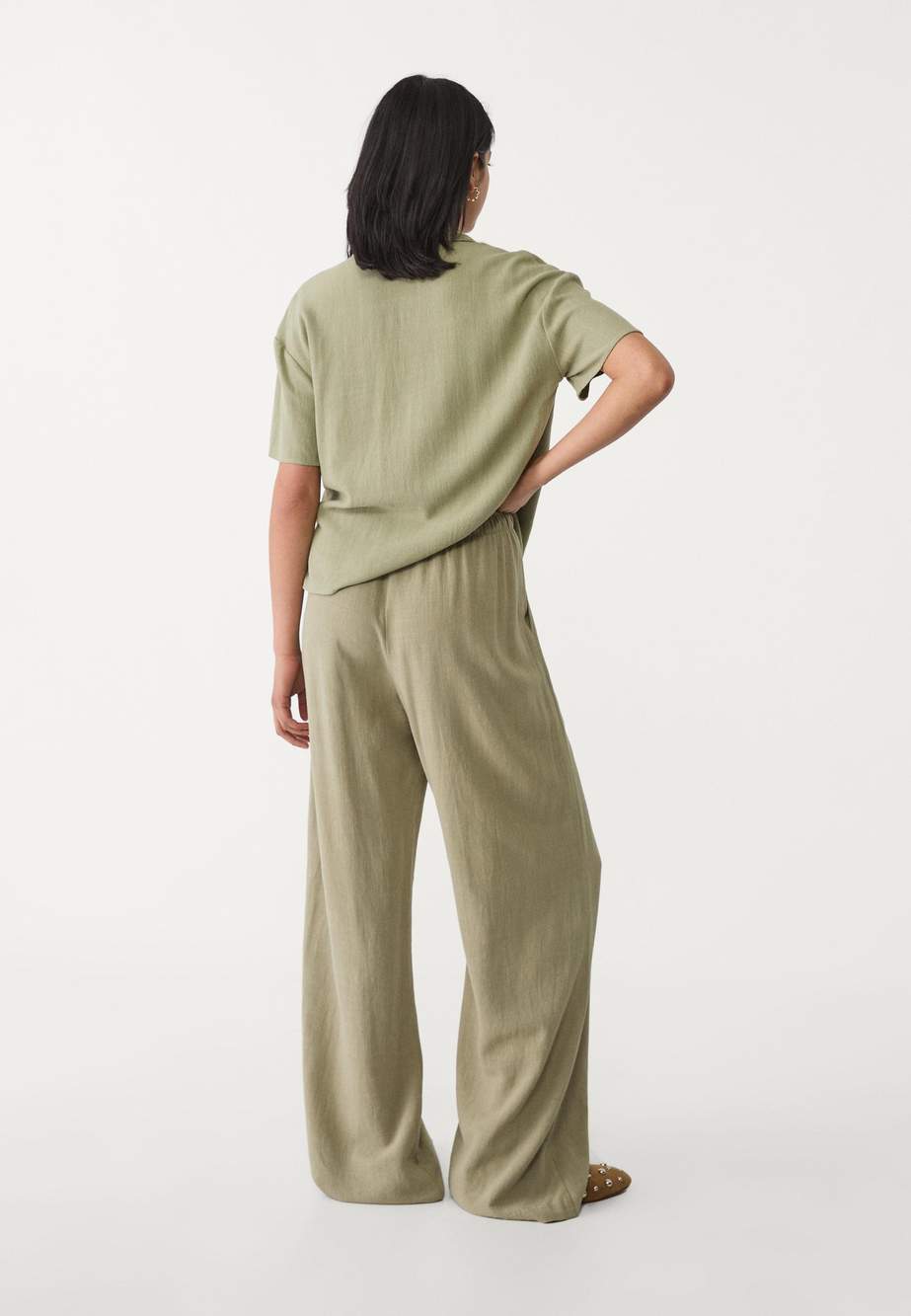 Flowing linen-effect trousers — Product image 29 of 51