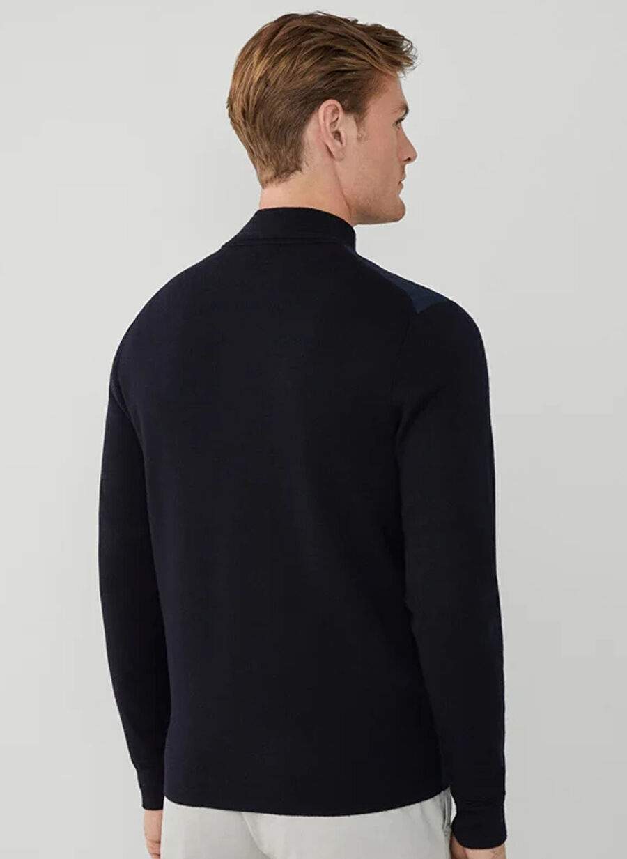 Lacivert Erkek 100 Yun Slim Fit Ceket Hm703111 — صورة المنتج 3 من 9