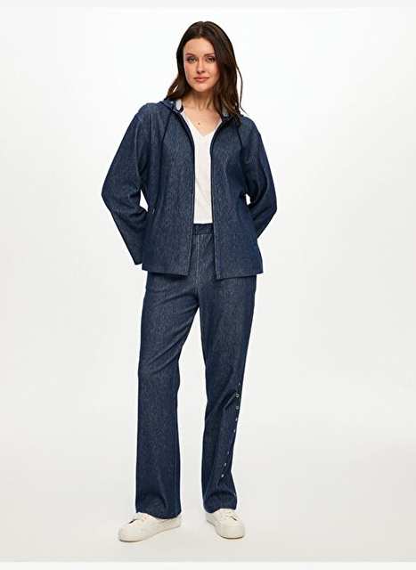 Trok Stone Detailed Hooded Tracksuit Top S26ESU004