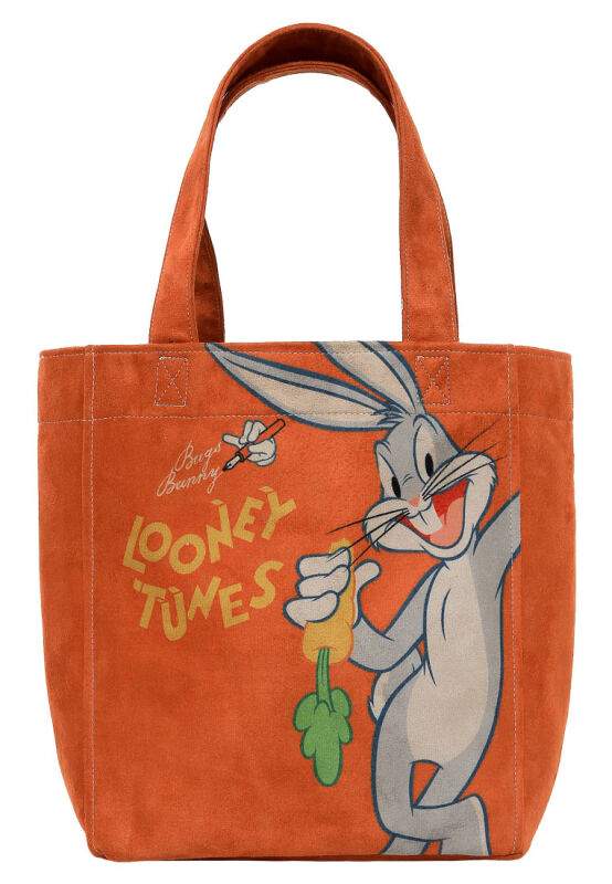 Women Vegan Orange Large Tote Bag - Warner Bros Red Hot Bunny Design — صورة المنتج 5 من 7