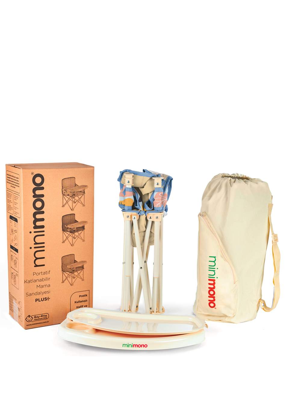 Plus Flora Bej Yükseltici Katlanabilir Portatif Mama Sandalyesi — Product image 7 of 7