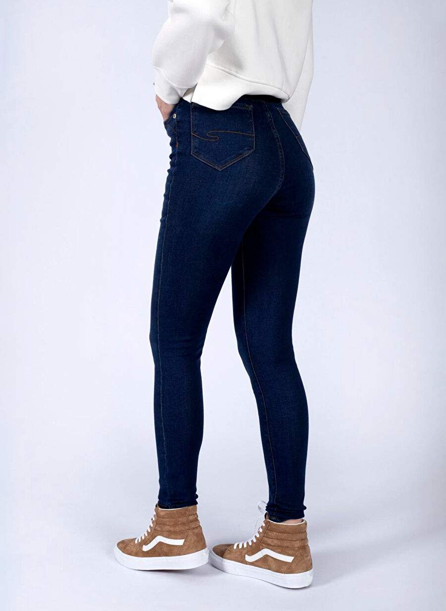 Lee Cooper Koyu Mavi Kadn Super Skinny Duz Denim Pantolon 251 Lcf 121001 Jaycee New Denis Blu — Product image 3 of 3