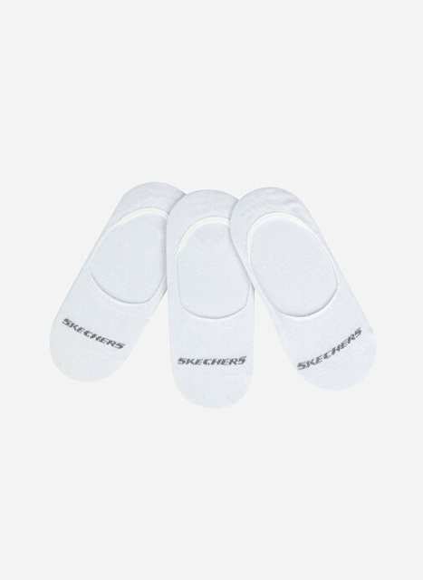 Skechers S192134-100 U SKX No Show 3 Pack Beyaz Unisex Çorap