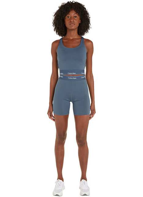 Calvin Klein 00GWS4L7285BX-WO - Bike Short 5 Kadın Mavi Lastikli Bel Şort