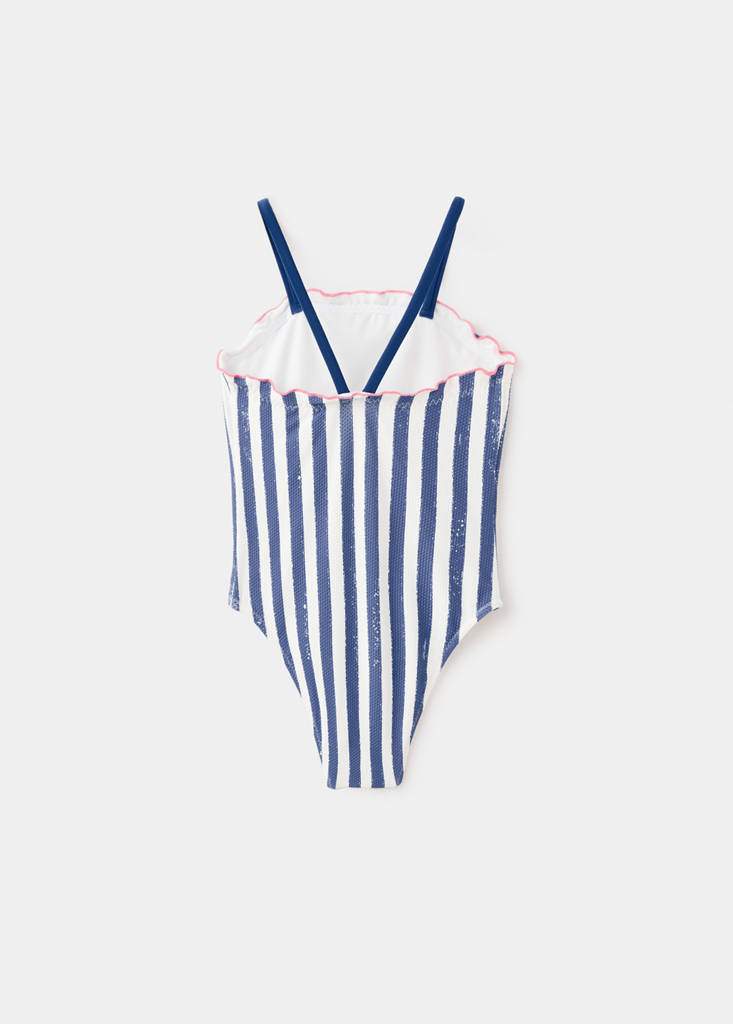 Striped swimsuit with text print — Product image 4 of 8