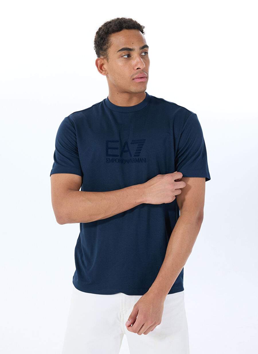 Ea7 Navy Men's Slim Fit T Shirt Train Lux Tee — Product image 3 of 5