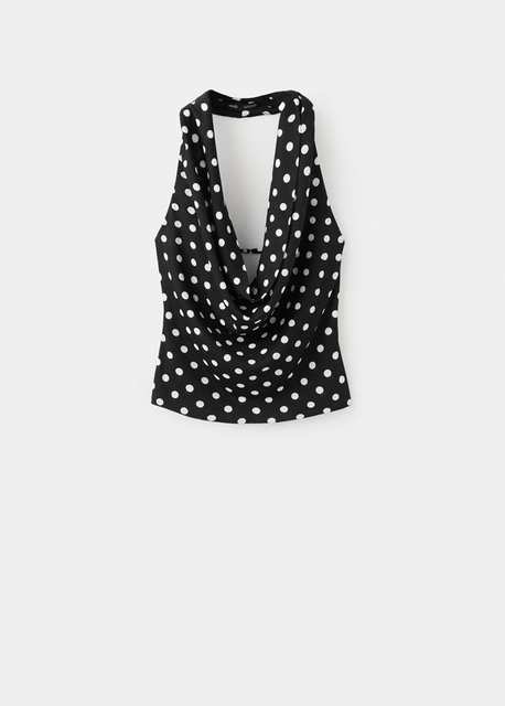 Draped halter top