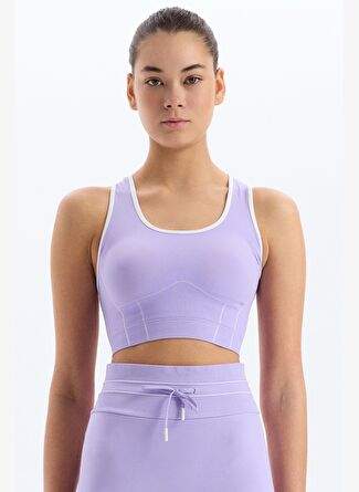 Line Detailed Eyelash Sports Bra Amethyst Purple — Product image 3 of 30