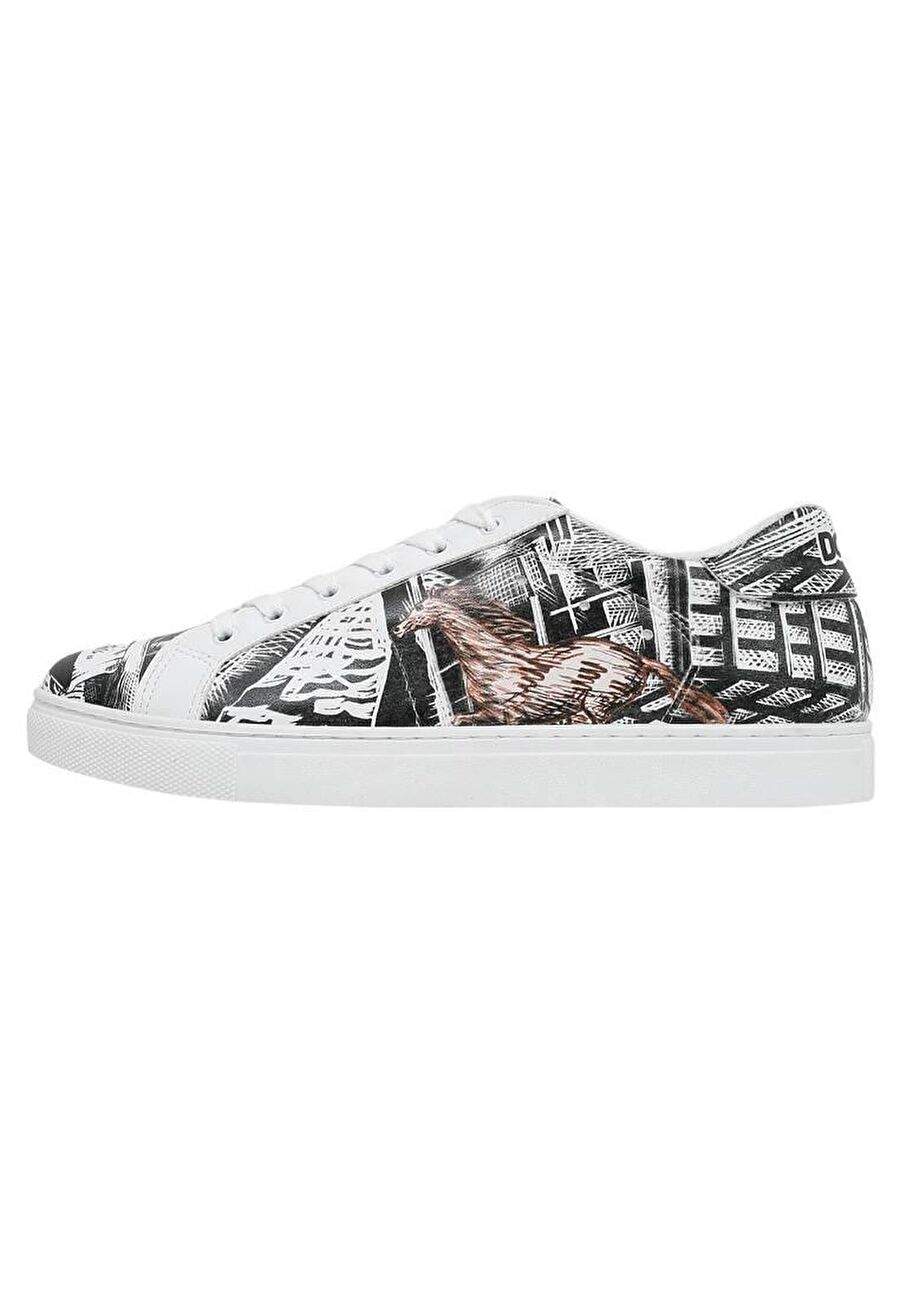 Men's Vegan Leather White Casual Sneakers - No Limits Design — Product image 3 of 8