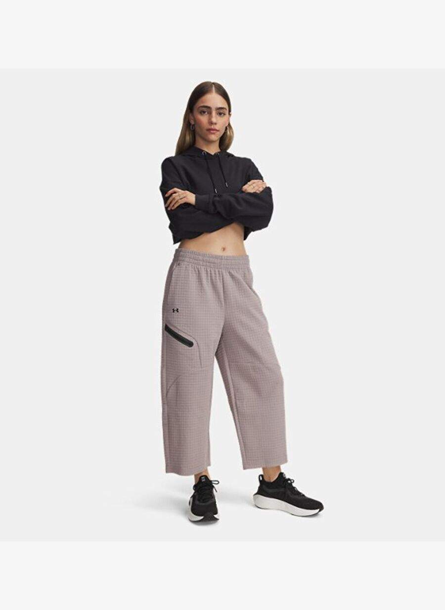 Women's UA Unstoppable Fleece Grid Crop Sweatshirt Six 1386492-015 — Product image 15 of 15