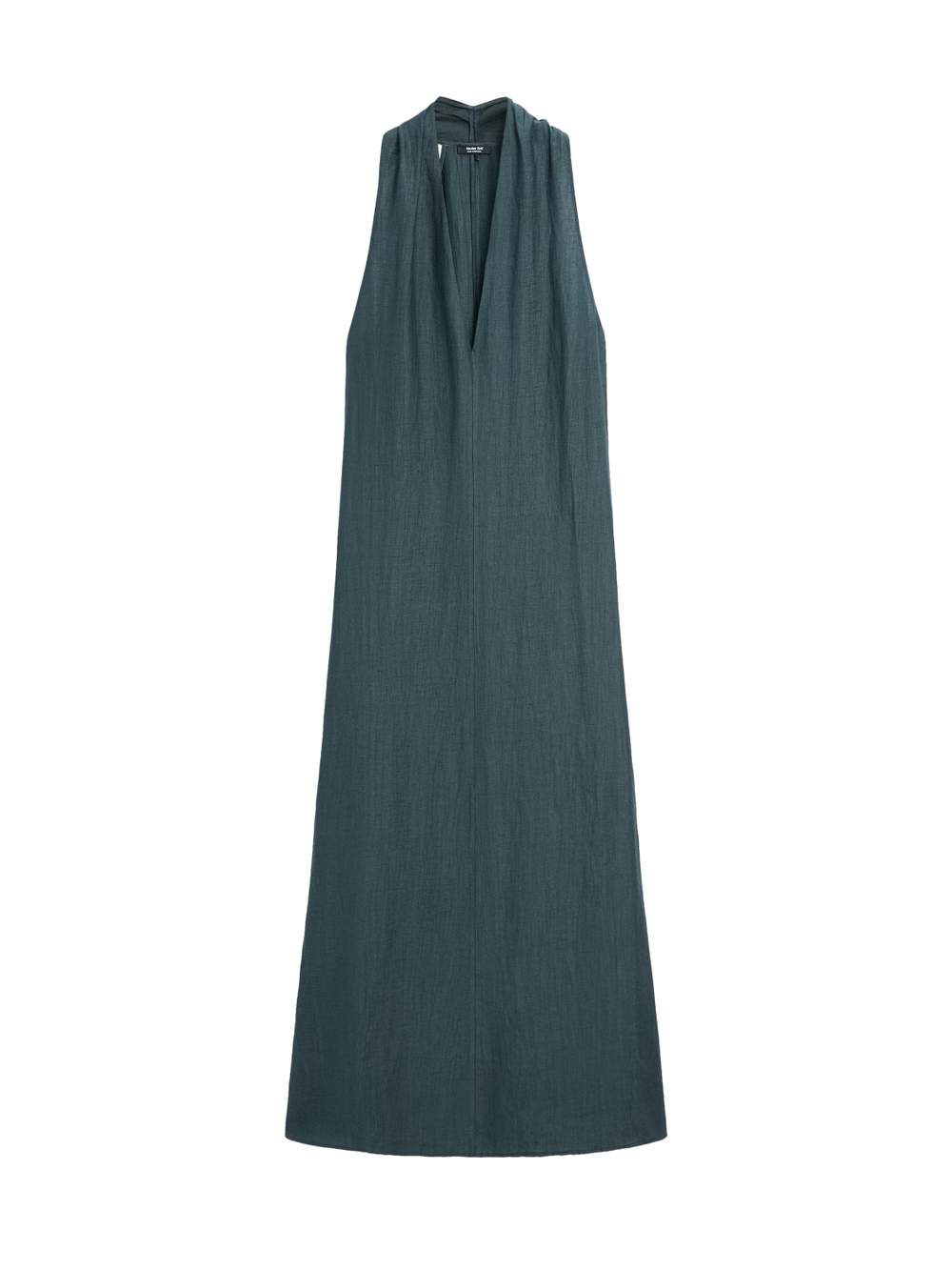 Linen blend midi dress with V-neckline — Product image 13 of 13