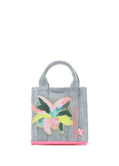 Sequined Leaf Pattern Girl's Handbag