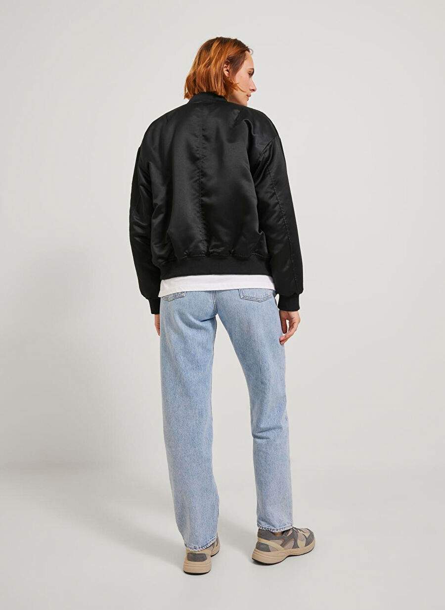 Jjxx Siyah Kadn Mont Jxmadison Satin Bomber Jacket Otw N — صورة المنتج 6 من 8