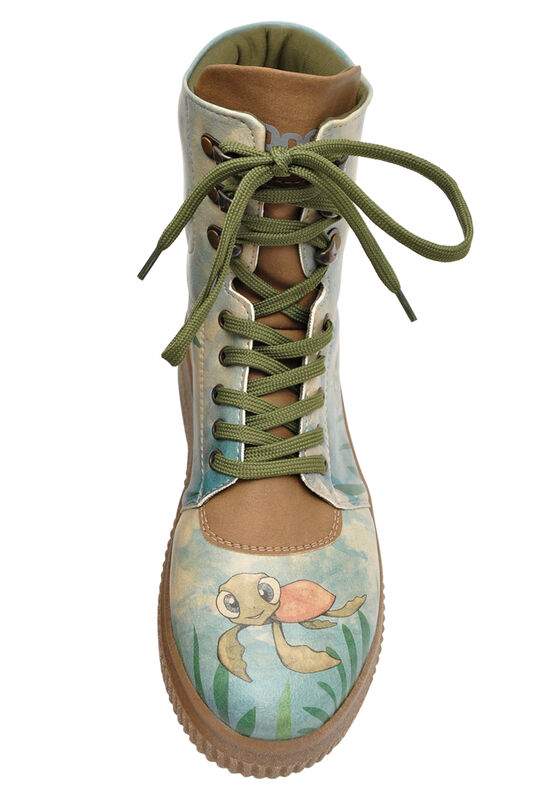 Women Vegan Leather Turquoise Long Boots - Hey Dude Design — Product image 5 of 7