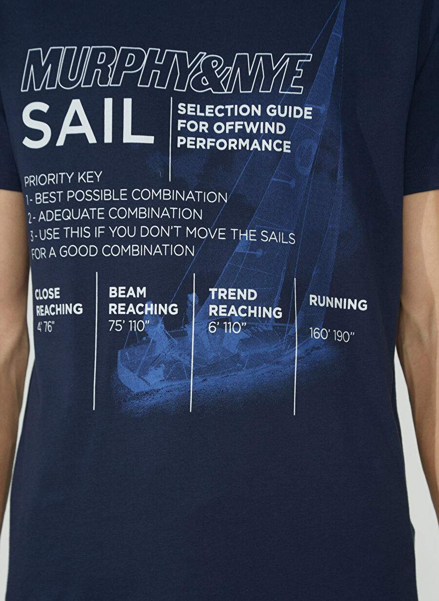 Murphy&Nye Bisiklet Yaka Düz Lacivert Erkek T-Shirt RIG T-SHIRT — صورة المنتج 5 من 6
