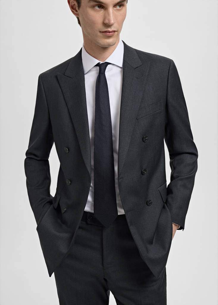 Turin 100% wool double-breasted suit jacket — Product image 9 of 12