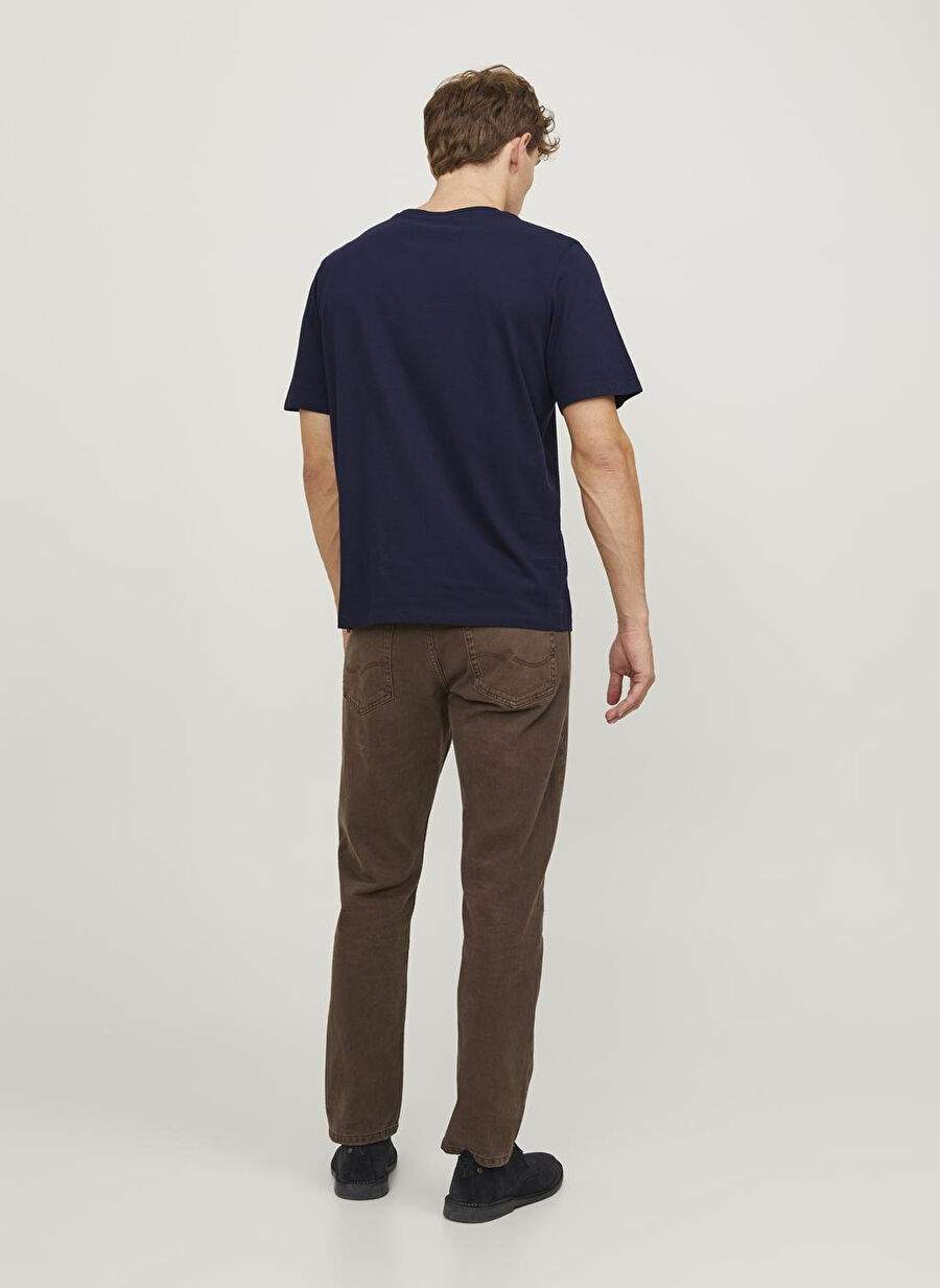Navy Blue Men's 100% Cotton T-Shirt JJEPAULOS TEE SS CREW NECK NOOS — Product image 11 of 14