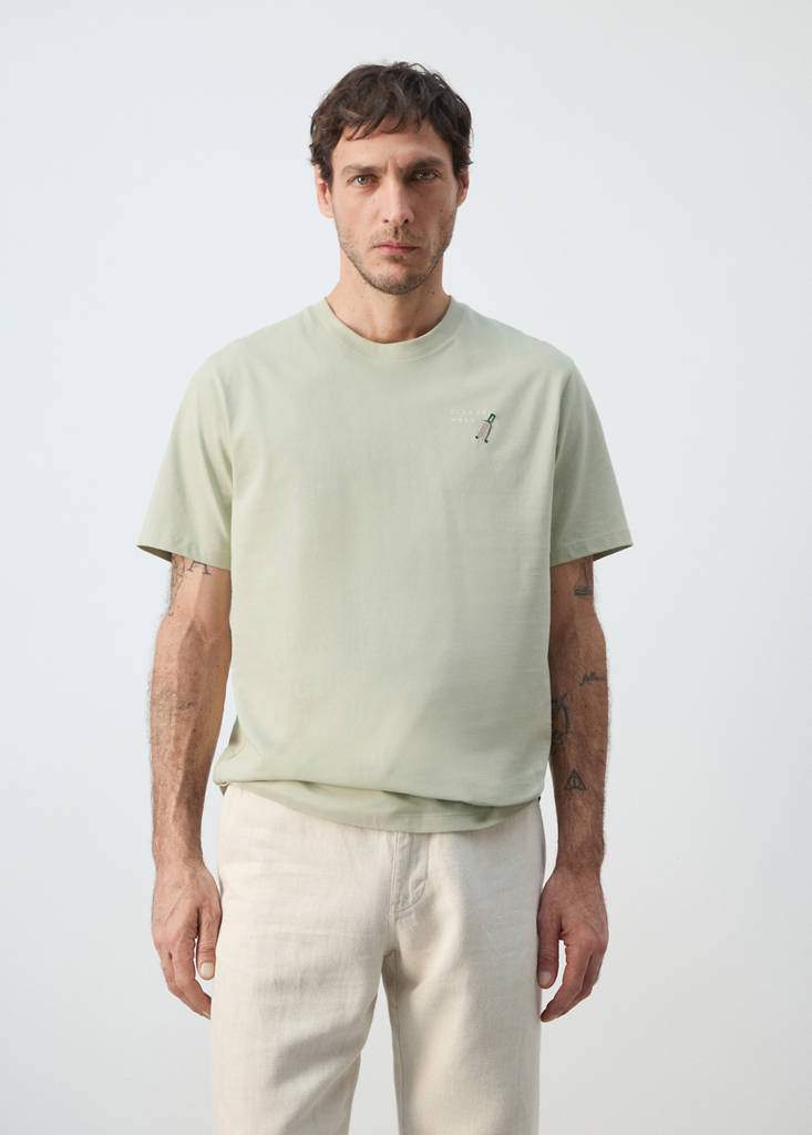 100% cotton t-shirt with embroidered detail — Product image 3 of 8