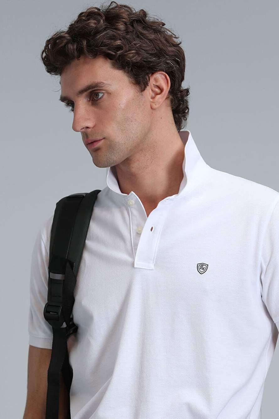 Laon Smart Erkek Polo Tişört Beyaz — صورة المنتج 3 من 6