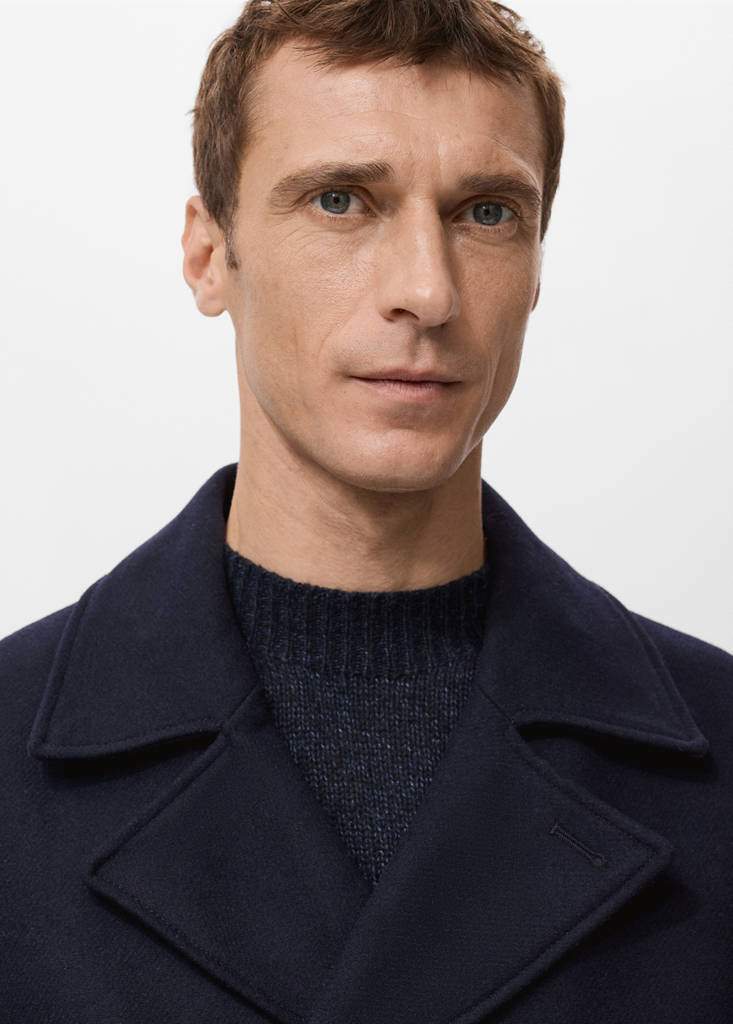 Short double-breasted wool coat — Product image 6 of 20