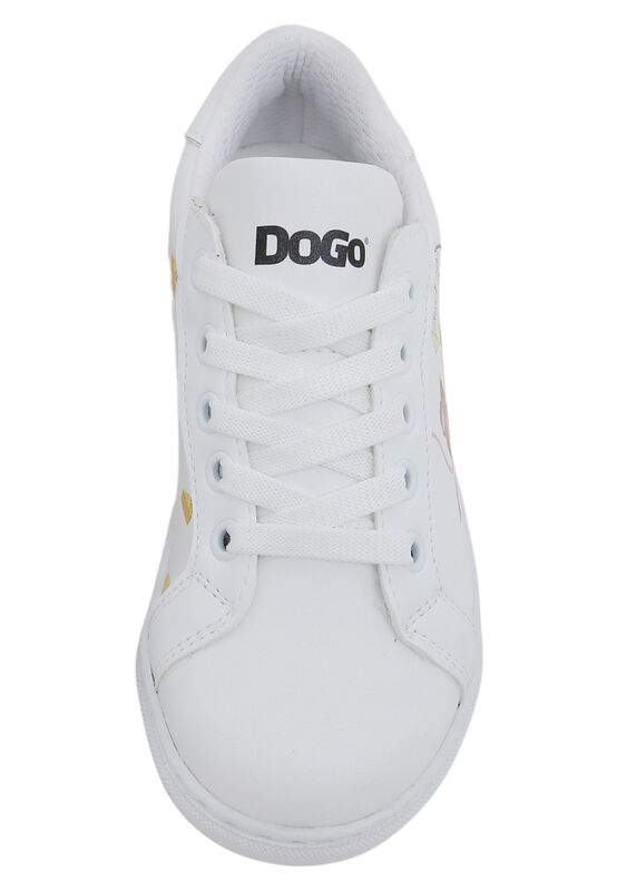 Unisex Kids Vegan Leather White Sneakers - Mission Cheese Possible Design — Product image 7 of 8