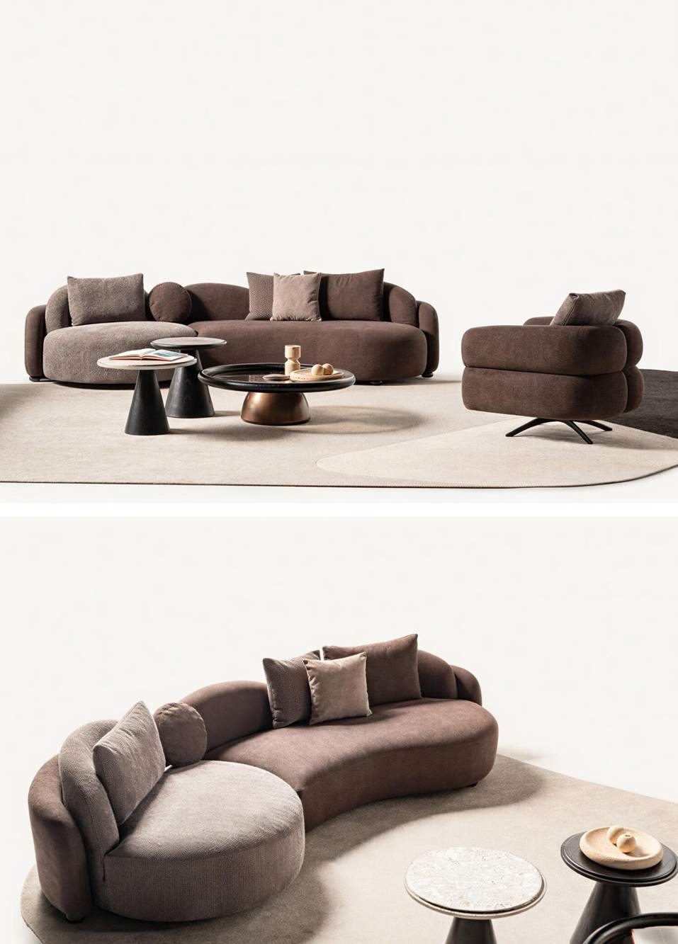 Nesta Brown Quad Sofa — Product image 3 of 6