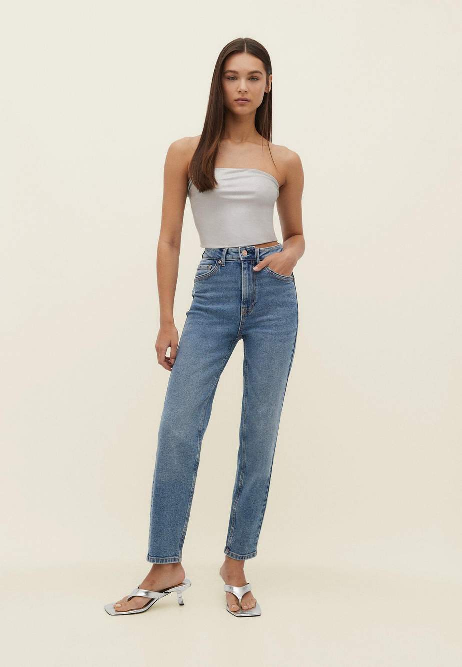 D10 Slim fit mom jeans — صورة المنتج 39 من 45