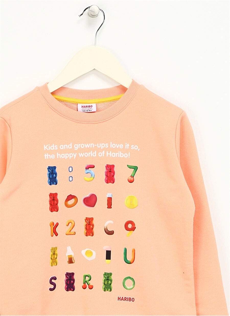 Haribo Somon Kız Çocuk Bisiklet Yaka Baskılı Sweatshirt HRBTXT302 — Product image 4 of 4