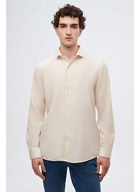 Ds Groom Slim Fit Beige Italyan Collar Armour Long Sleeves Easy To Use Breathable Dort Season Goml